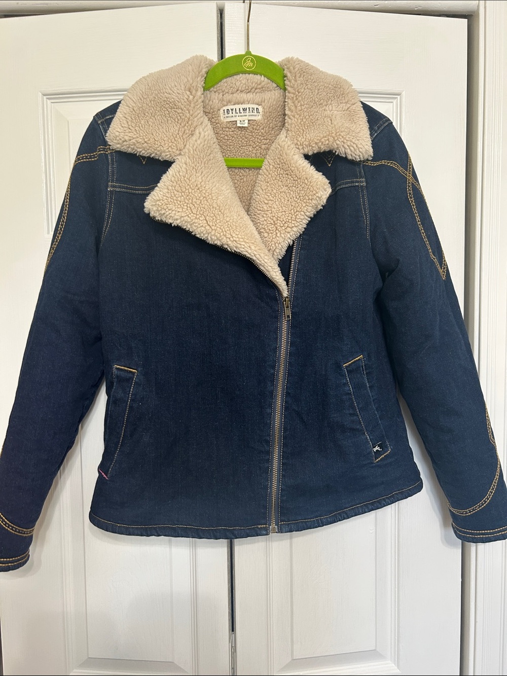 Idyllwind Miranda Lambert Dark Blue Denim Jacket with Cream Sherpa Lining